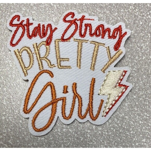 Stay Strong Pretty Girl Iron On Patch New - Picture 1 of 1